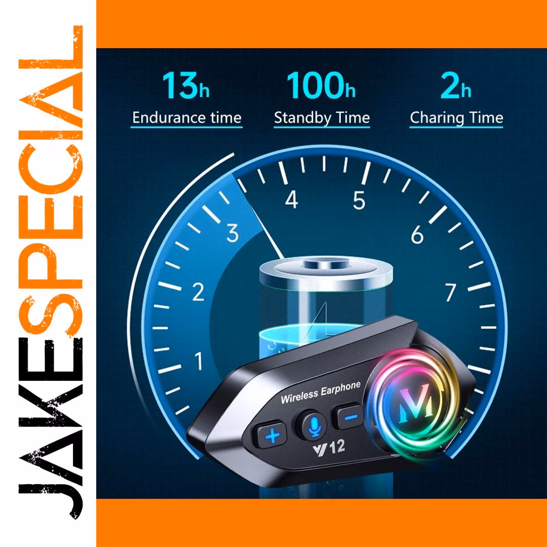 Motorcycle Bluetooth 5.4 Headset with RGB Light - Image 5