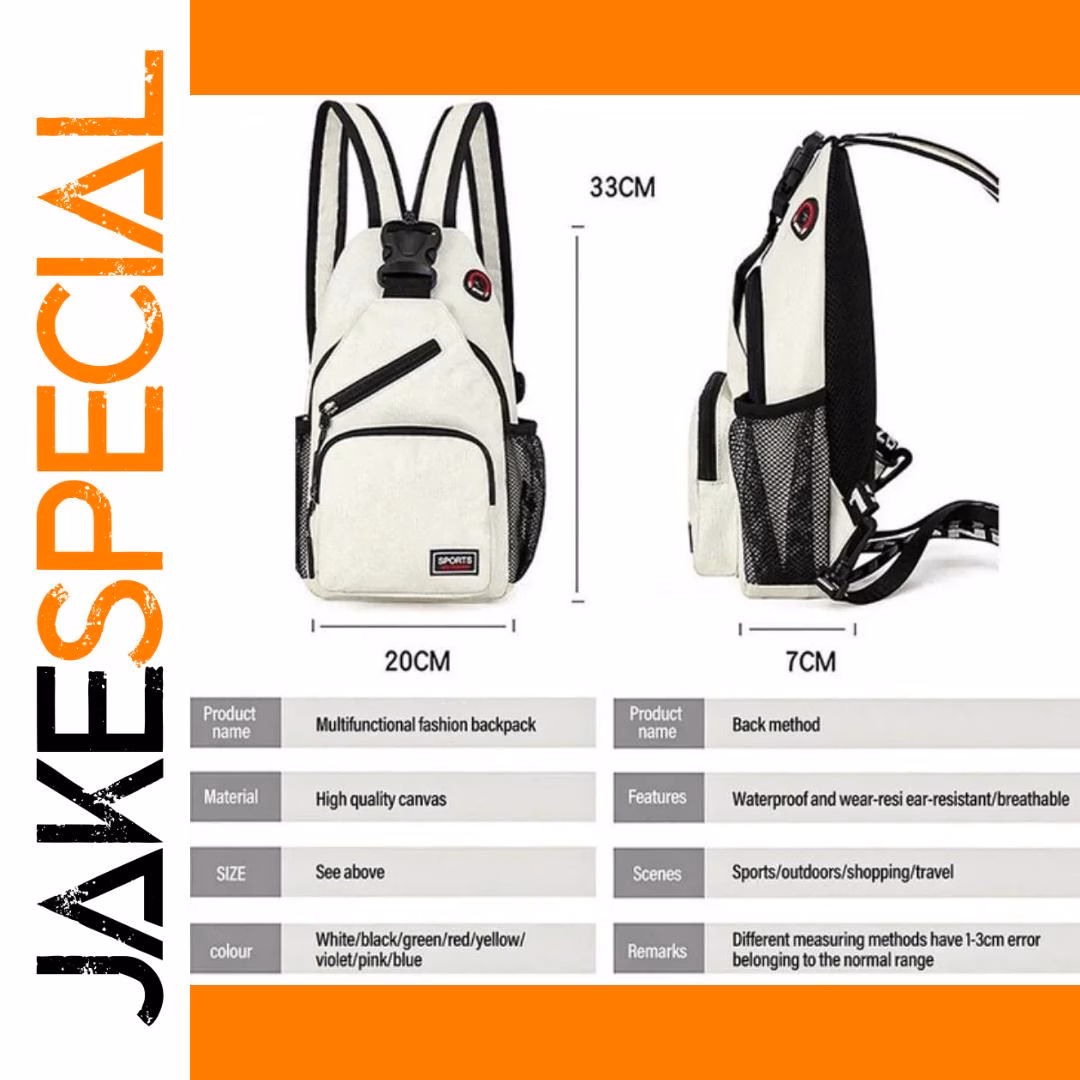 Multi-functional Messenger Shoulder Backpack Red - Image 6