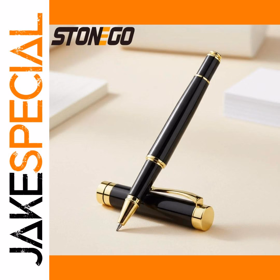 Sleek Stainless Steel Rollerball Pen 0.5mm