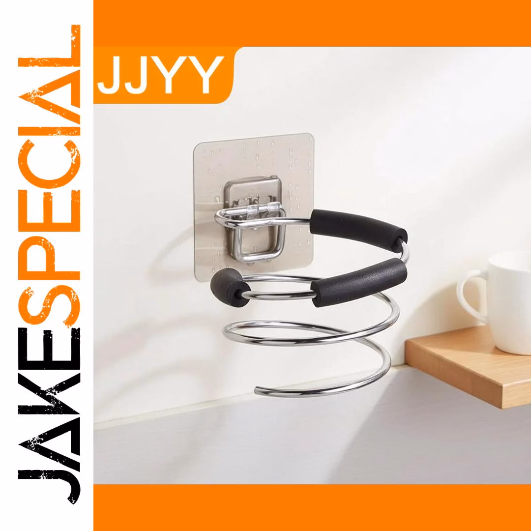 Stainless Steel Wall-Mounted Hair Dryer Stand