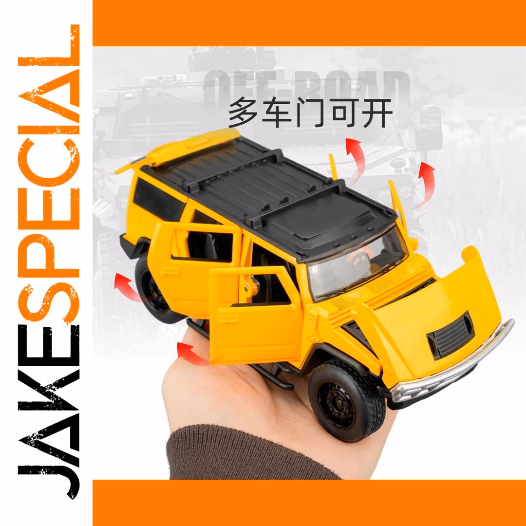 1:32 H2 Off Road SUV Diecast Model Red - Image 4