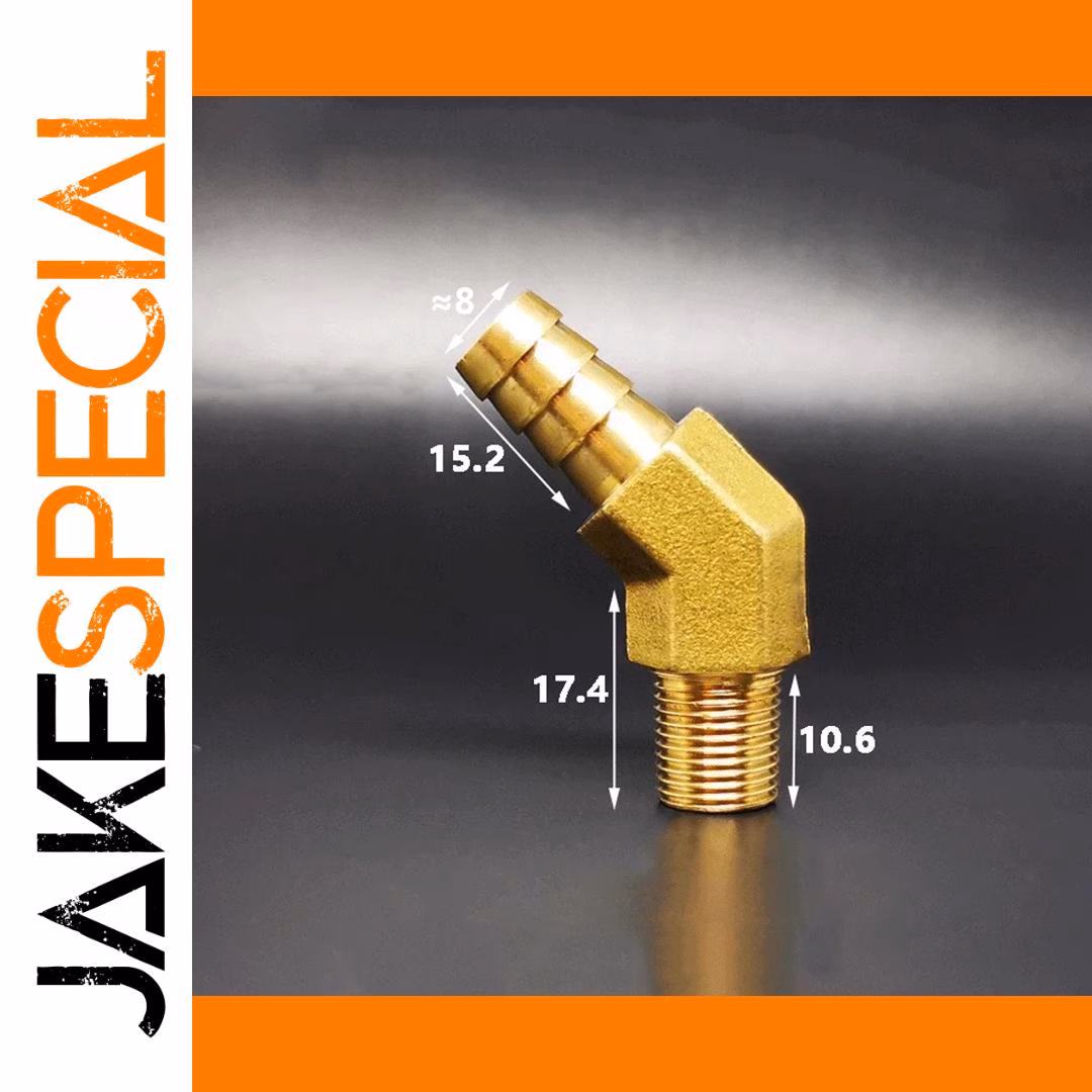 Brass Pipe Fitting Adapter 45-Degree Elbow - Image 3
