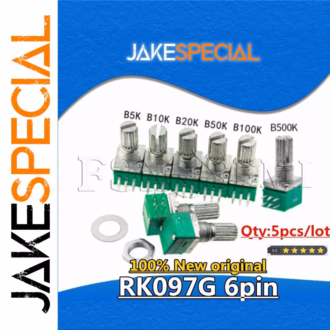 5PCS RK097G Potentiometers for Audio Control