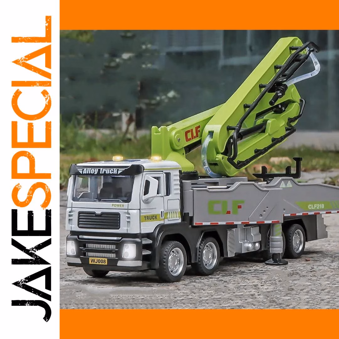1/32 Concrete Pump Truck Model with Articulated Arm