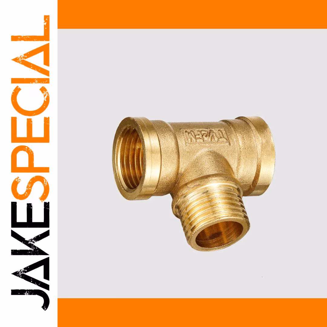 1/2 BSP Brass Tee Splitter Connector DN15 - Image 3