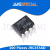 JRC4558D DIP-8 Dual Op-Amp IC 100PCS Pack