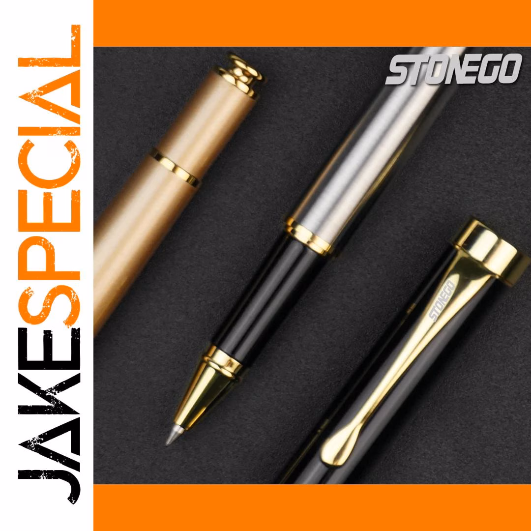 Sleek Stainless Steel Rollerball Pen 0.5mm - Image 4