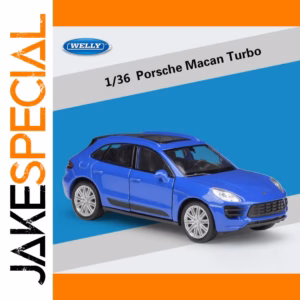 WELLY 1:36 Macan Turbo Diecast Model Blue
