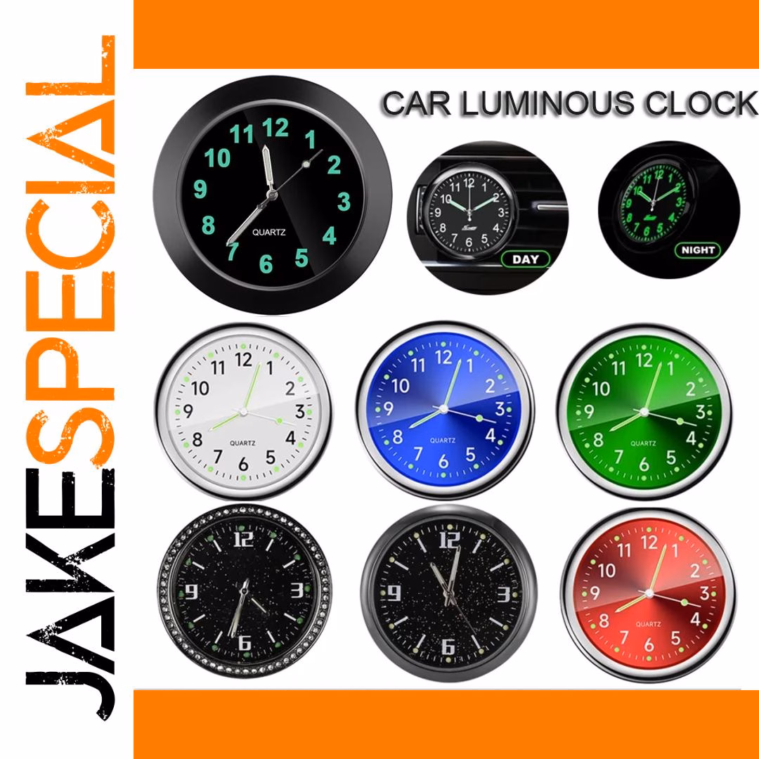 Mini Car Quartz Clock with Luminous Pointer