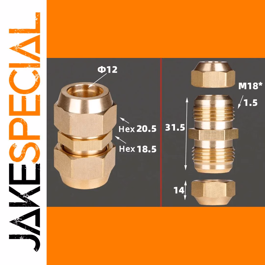 Brass Pipe Fitting Connectors Set 6-19 mm - Image 10