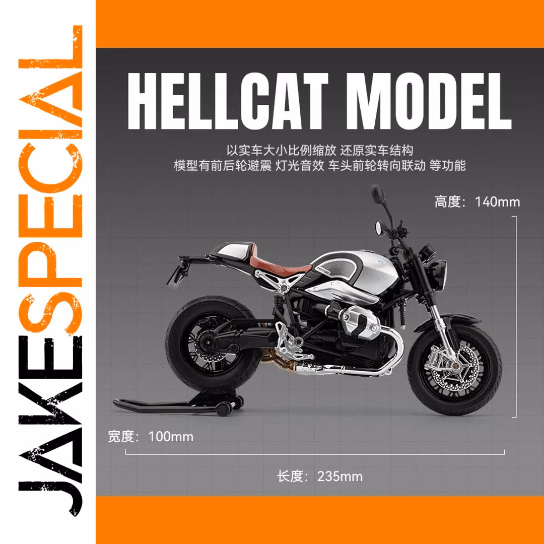 Diecast Motorcycle Model 1:9 Scale Blue and Red - Image 3