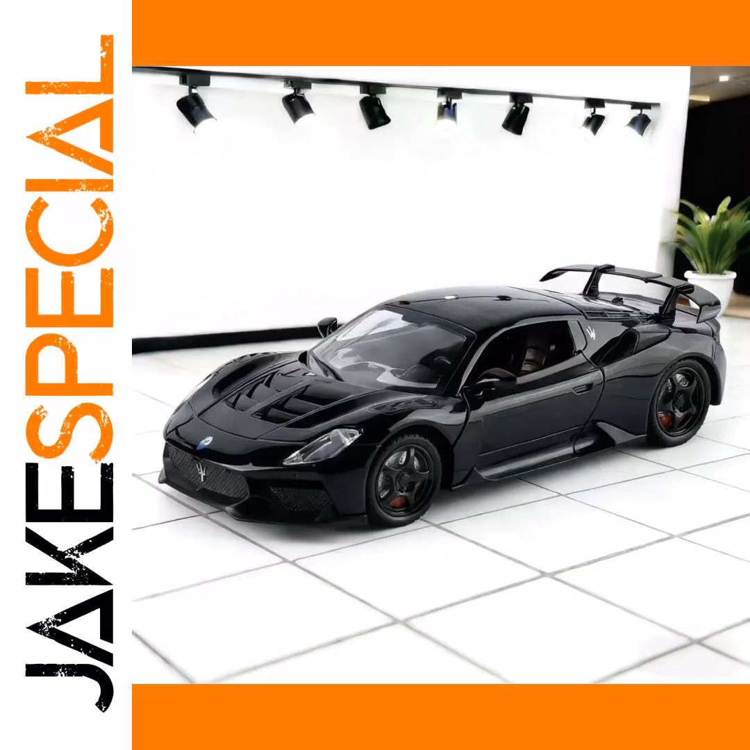 GT2 Sports Car Model 1:24 Gold Black - Image 4