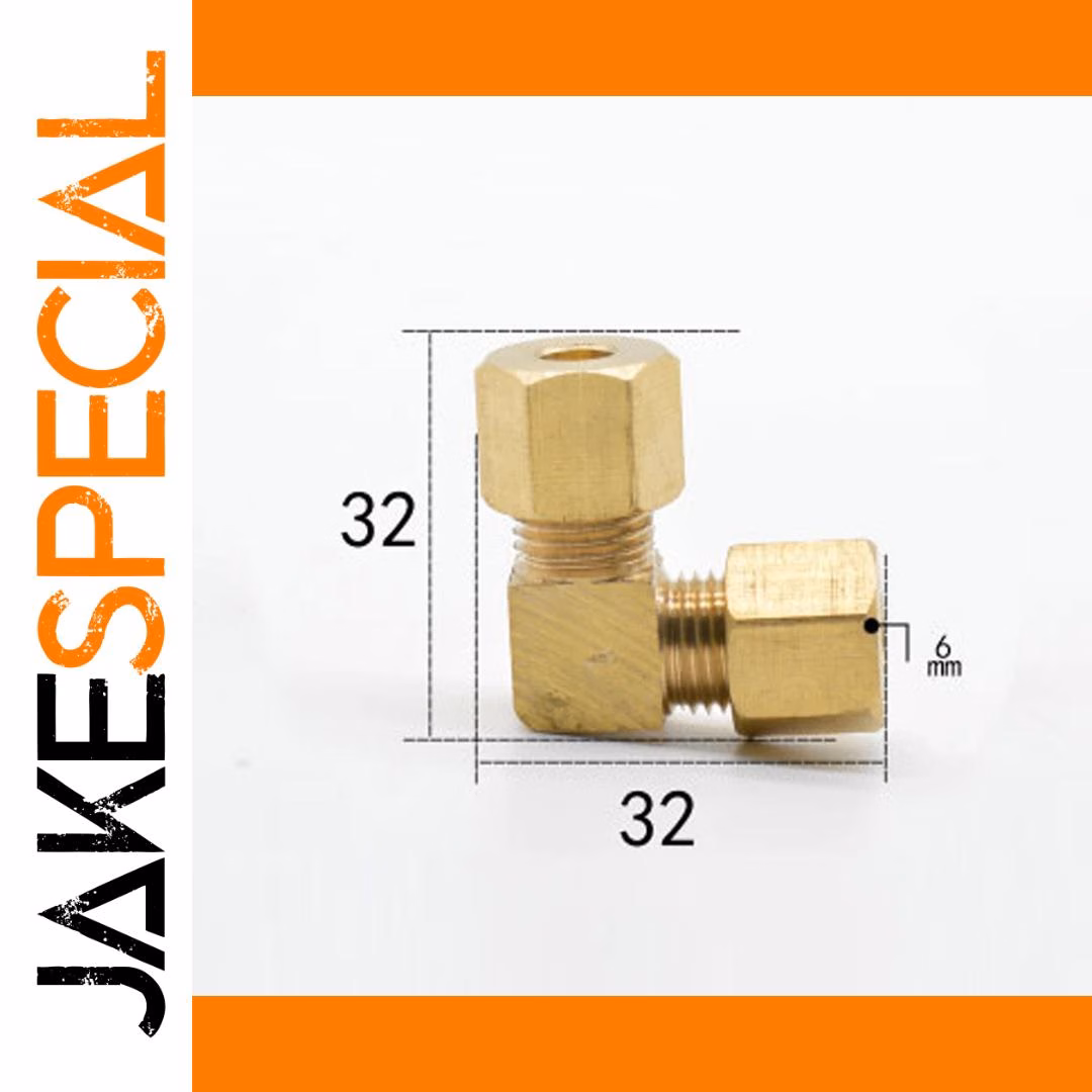 Brass Compression Elbow Fitting 8mm to 54mm - Image 2