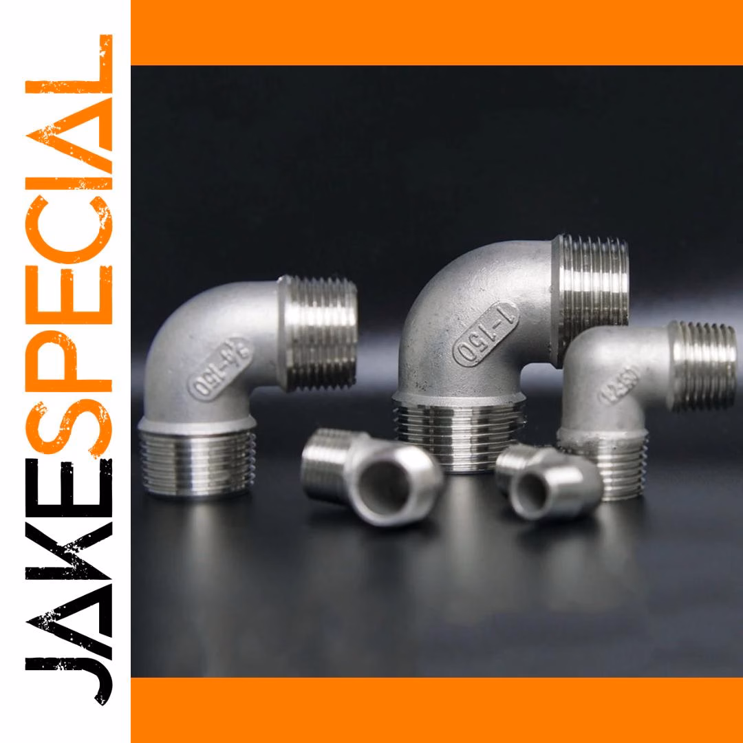 90-Degree Elbow Pipe Fitting Connector 304 SS - Image 3