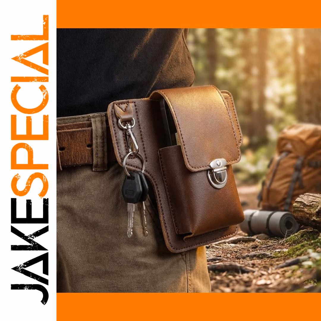 Men's Leather Waist Bag for Phones 5.4-6.9" - Image 8