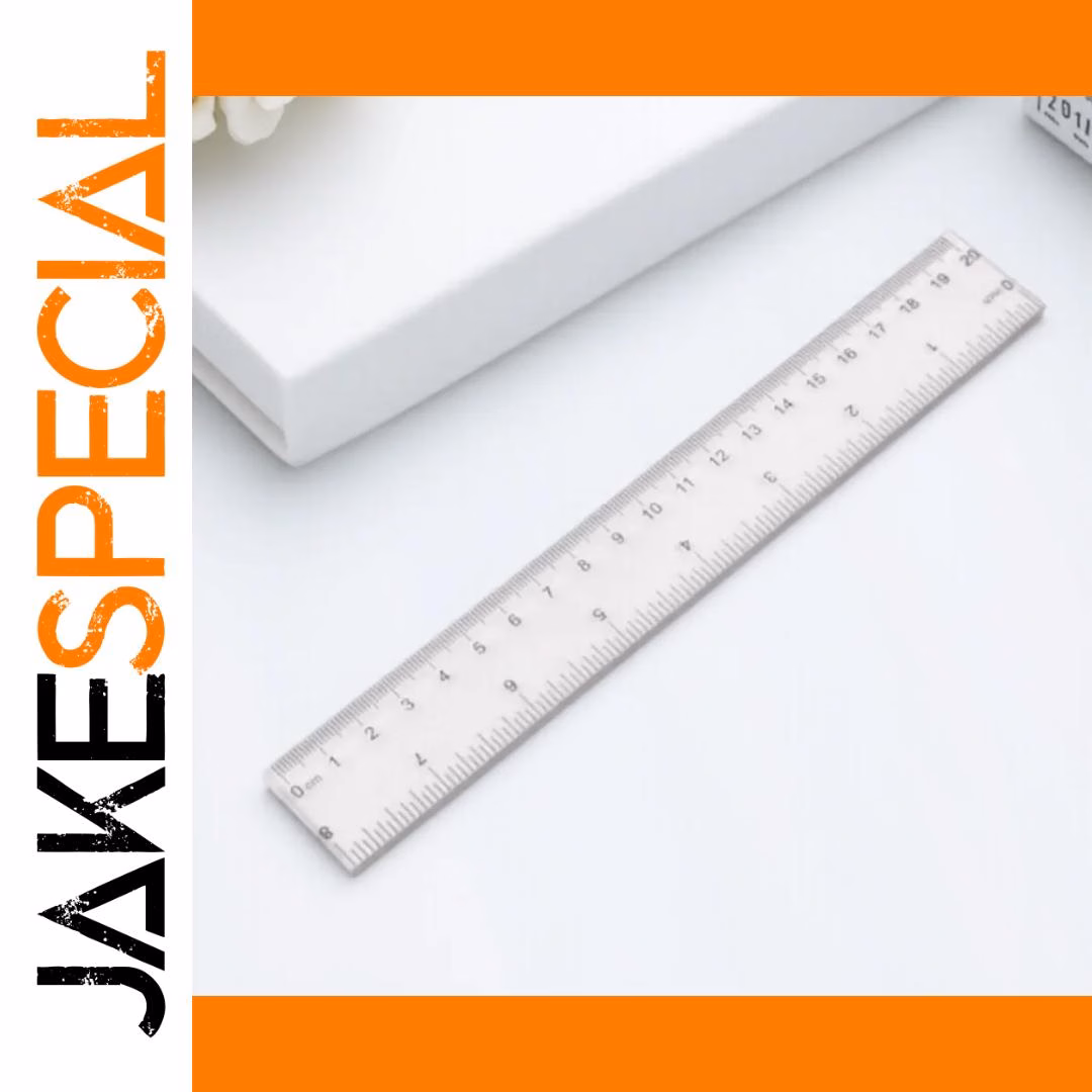 Transparent 20 cm Straight Ruler for All Uses