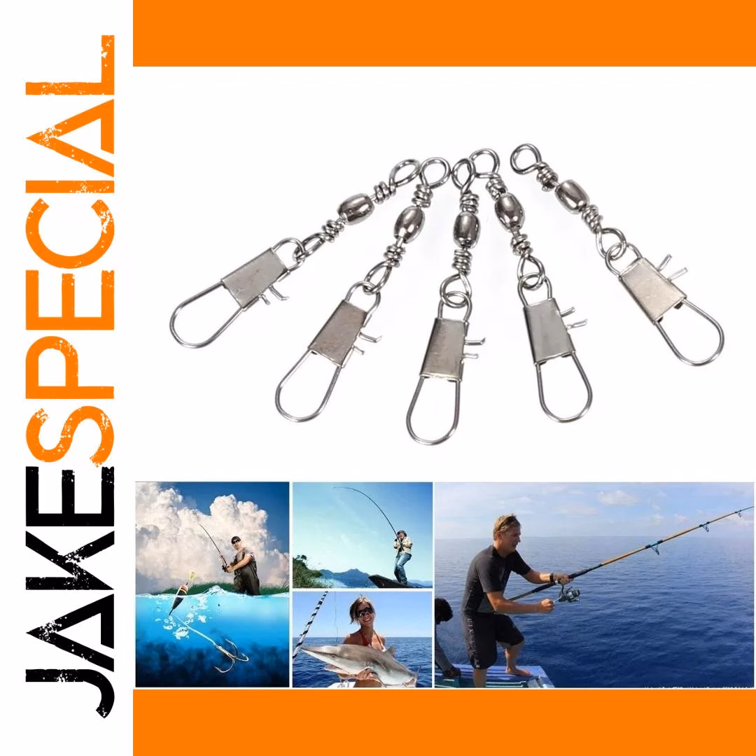 100PCS Brass Swivel Fishing Connectors 32mm - Image 4