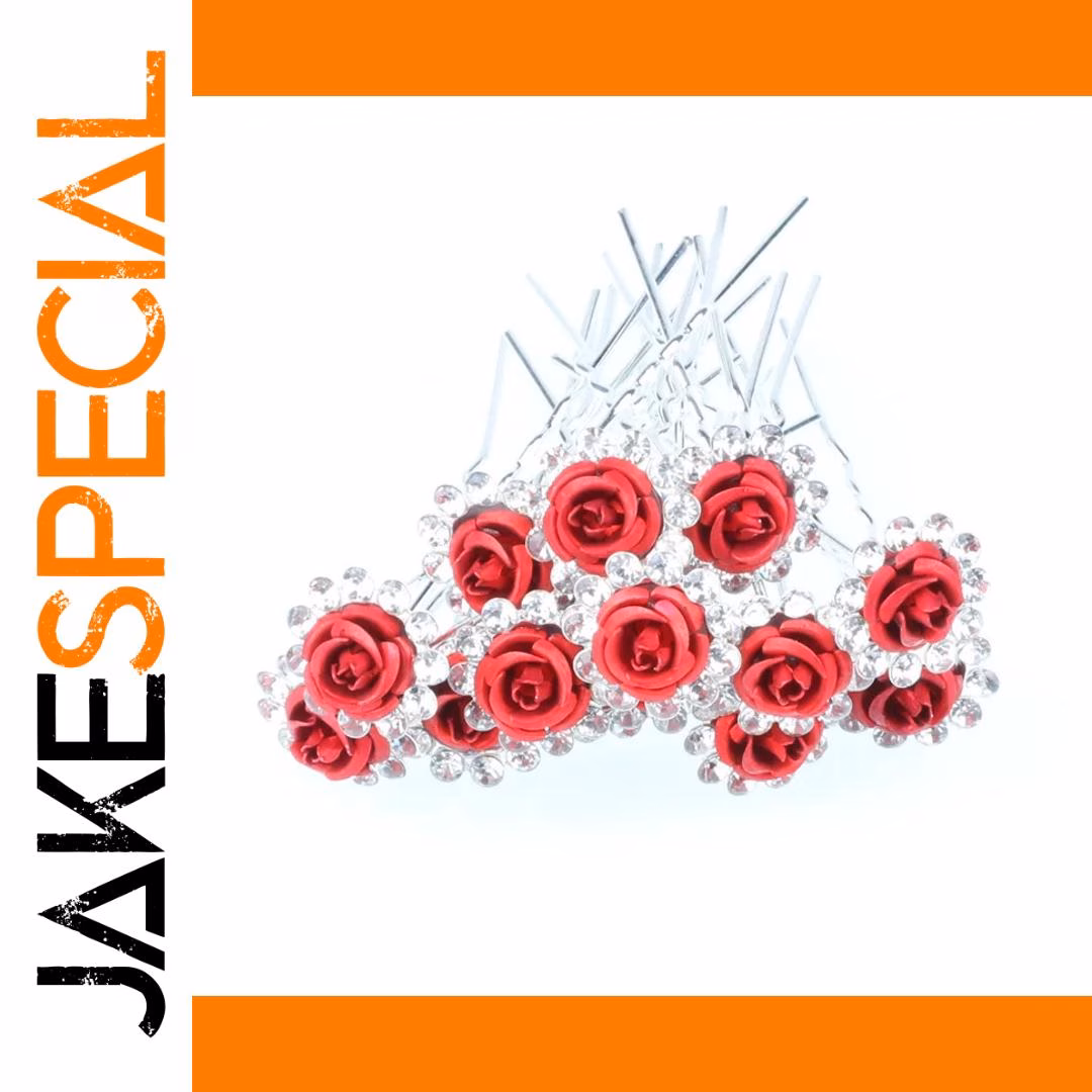 10PCS Floral Hair Clips Set in Vibrant Colors - Image 5