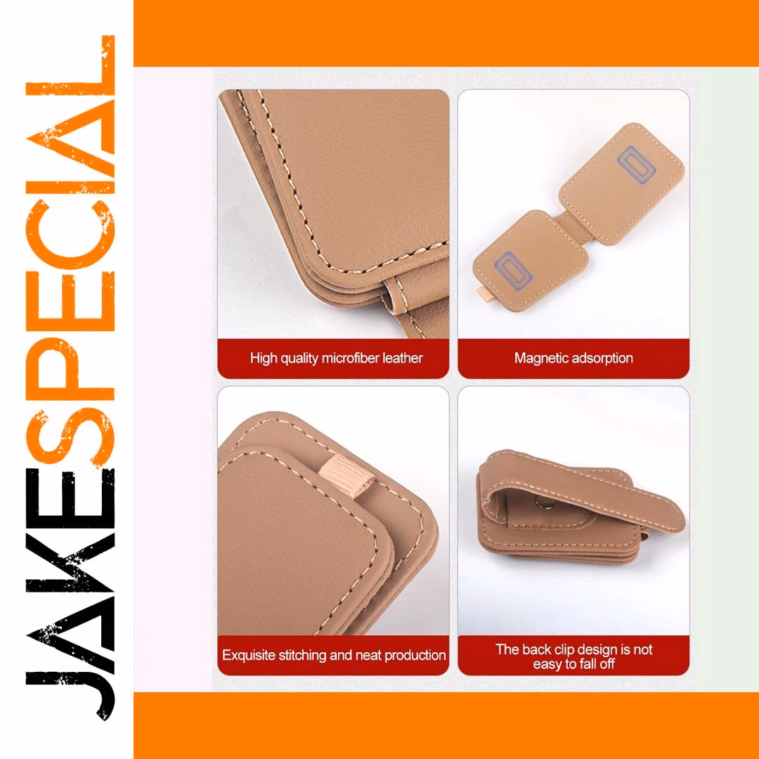 Car Sun Visor Glasses Case for Eyewear Storage - Image 3