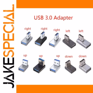90 Degree USB A Male to Female Adapter