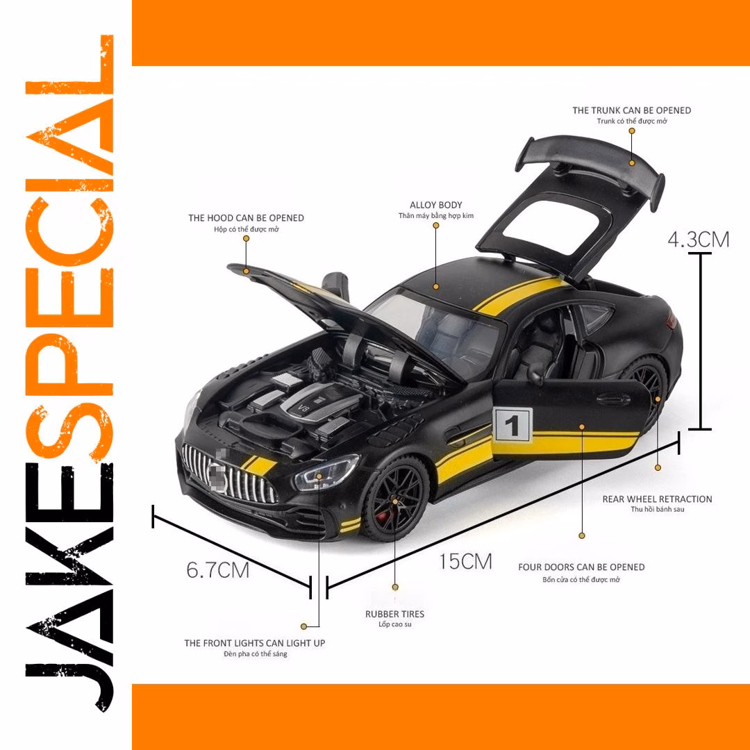 1:32 Scale GT3 GTR Police Car Model – Image 4