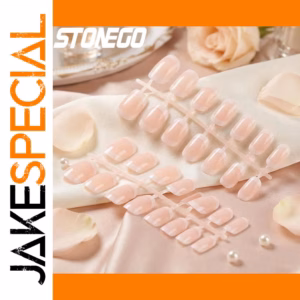 24Pcs Natural French False Nails Set