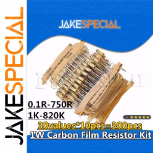1W Carbon Film Resistor Kit 300PCS Assortment