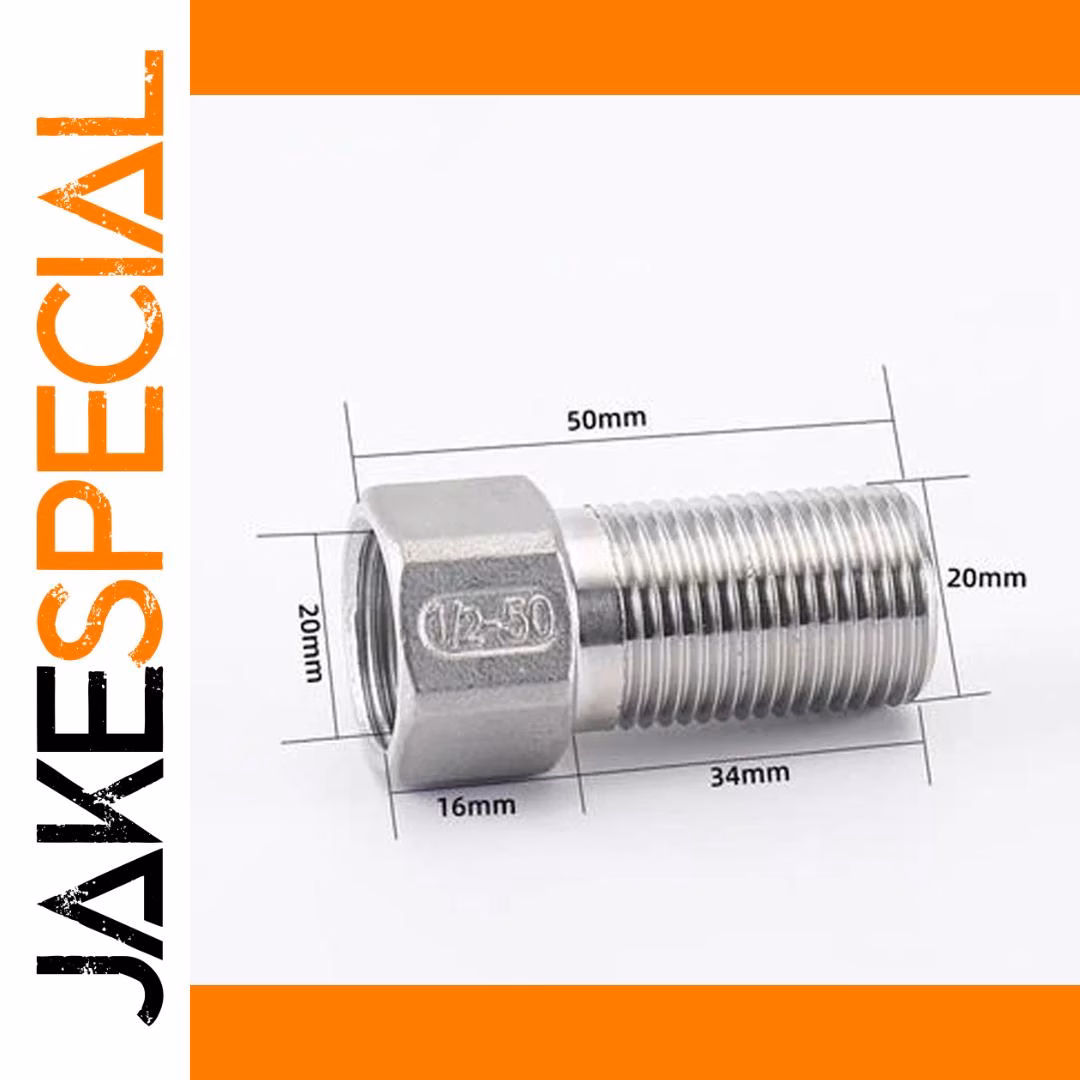 DN15 1/2 BSP Hex Nipple Stainless Steel - Image 6