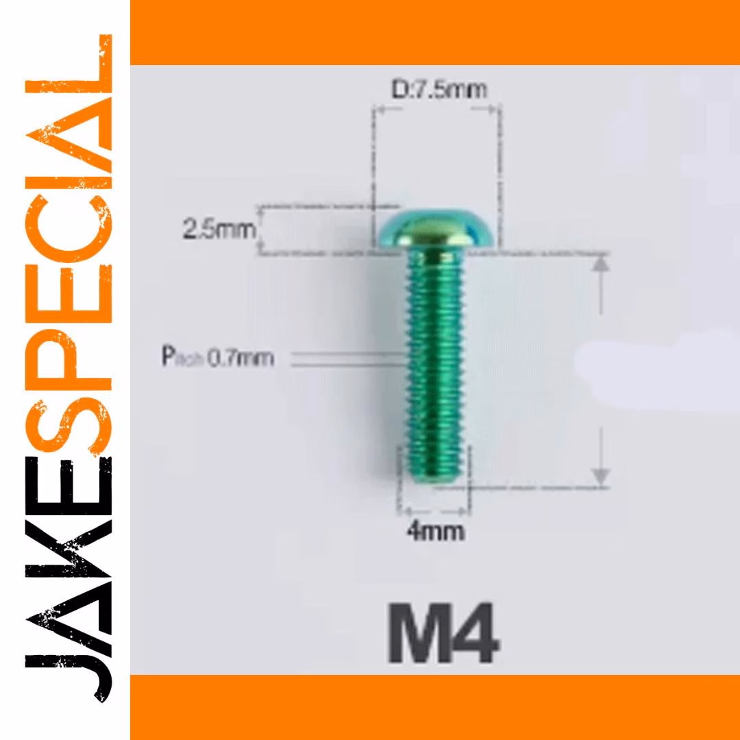 Titanium Alloy T20 Torx Screw Bolt M4 Various Lengths - Image 6