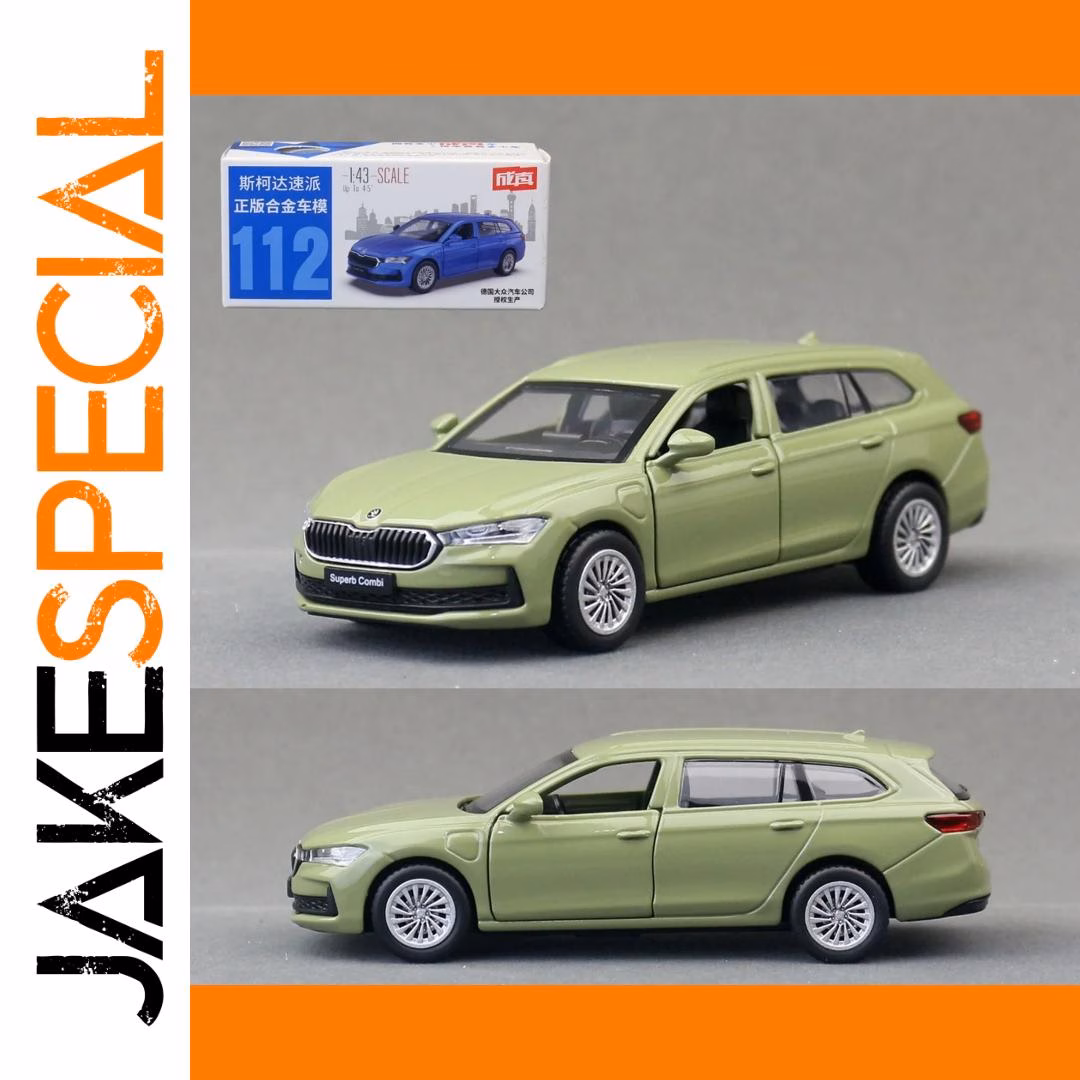 Skoda Superb Diecast Model 1:43 Scale Green - Image 2
