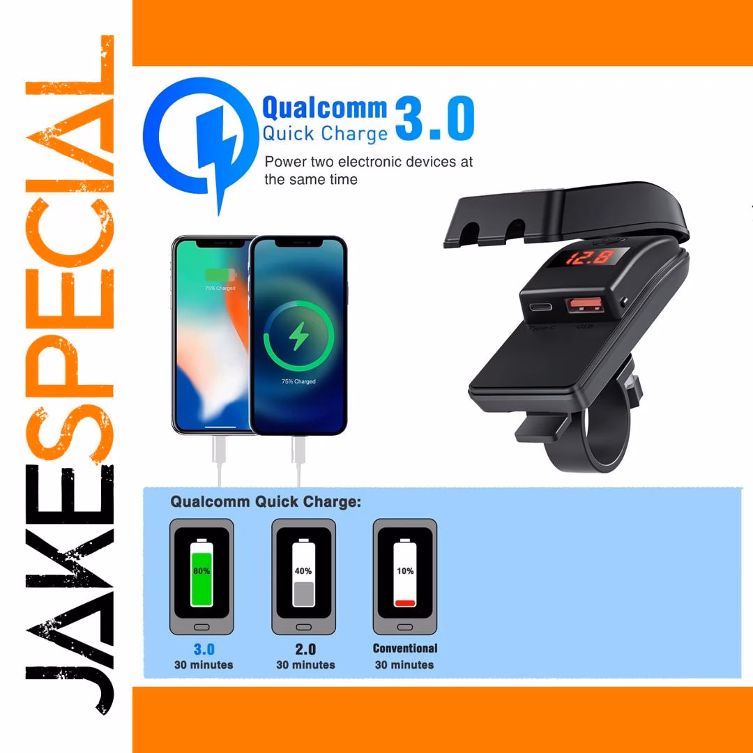 Motorcycle USB Fast Charger with Dual Ports - Image 4