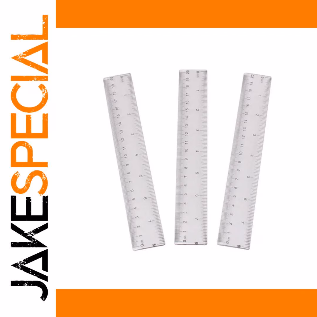 Transparent 20 cm Straight Ruler for All Uses - Image 4