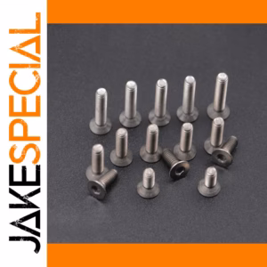 M3 Titanium Flat Head Screw Set, 5mm to 35mm