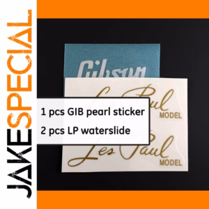 Guitar Logo Decal Set with Mother of Pearl Finishes