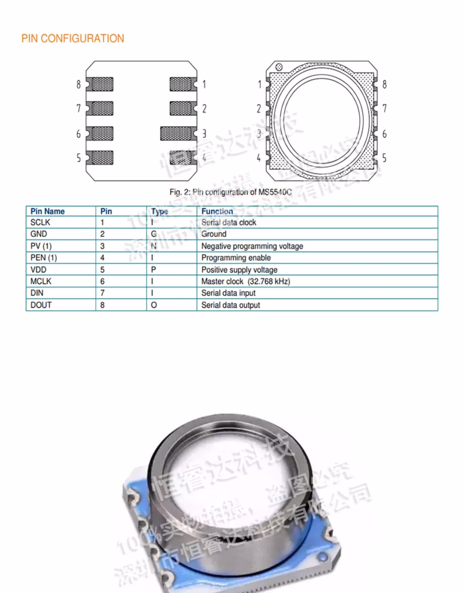 MS5540C Atmospheric Pressure Sensor 1PCS - Image 5