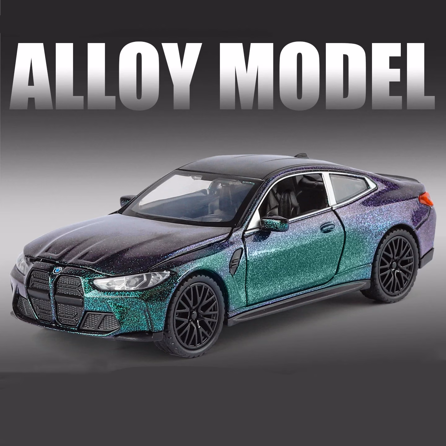 M4 Alloy Model Car 1:32 Scale Neon Yellow - Image 8