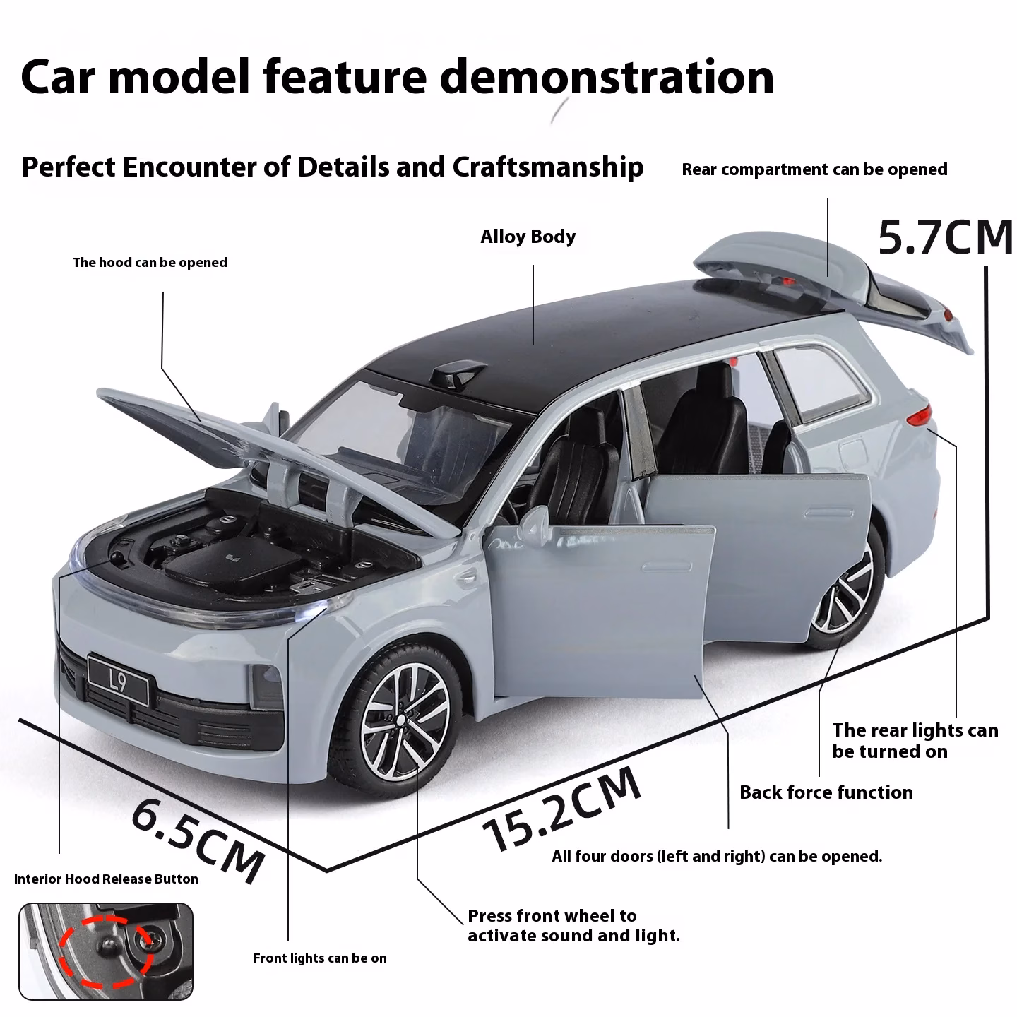Li Auto L9 1:32 Scale Die-Cast Model - Image 2