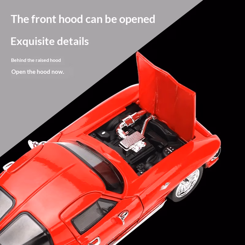 Chevrolet Corvette C2 1:32 Scale Model Red - Image 4
