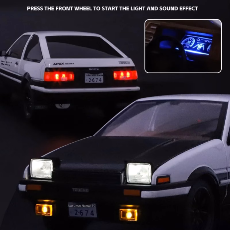 1:18 Corolla Levin AE86 Alloy Scale Model Car - Image 2