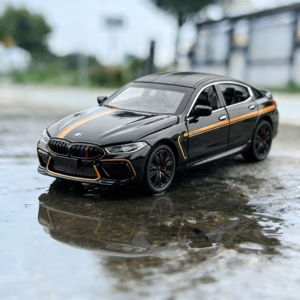 1:32 BMW M8 Black Scale Model with Lights