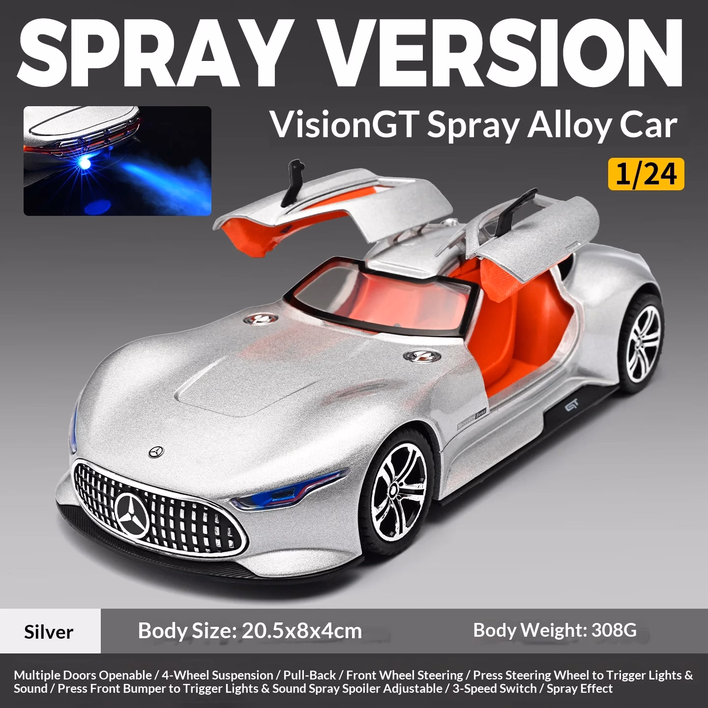 1/24 Scale Vision GT Die-Cast Model Car - Image 9