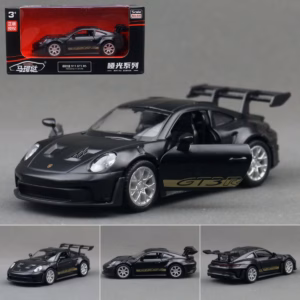 1:36 Scale Porsche 911 GT3 RS Model Black Gold