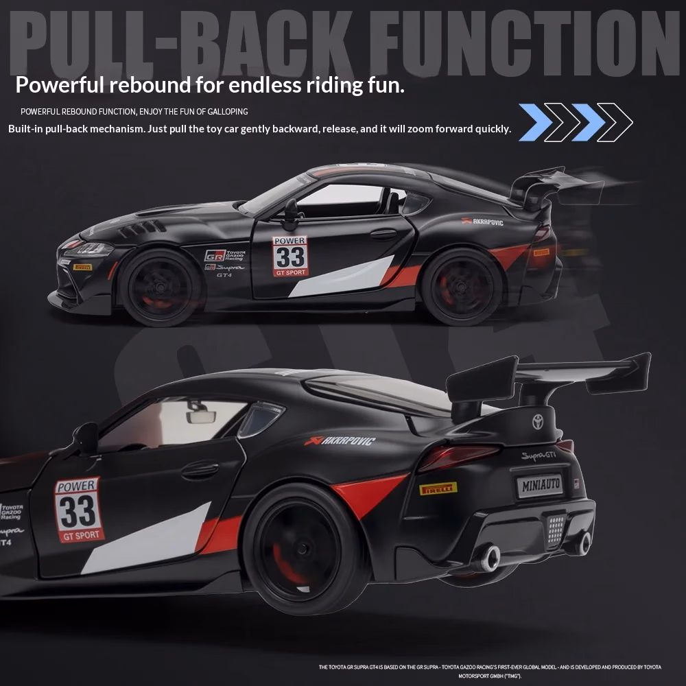 Supra GT4 Die-Cast Model 1/32 Scale Red - Image 6