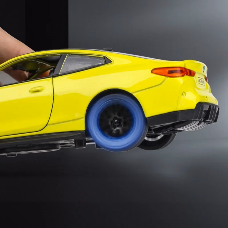 M4 Alloy Model Car 1:32 Scale Neon Yellow - Image 4
