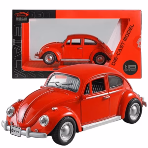 1:18 Scale Diecast Bright Red Beetle Model