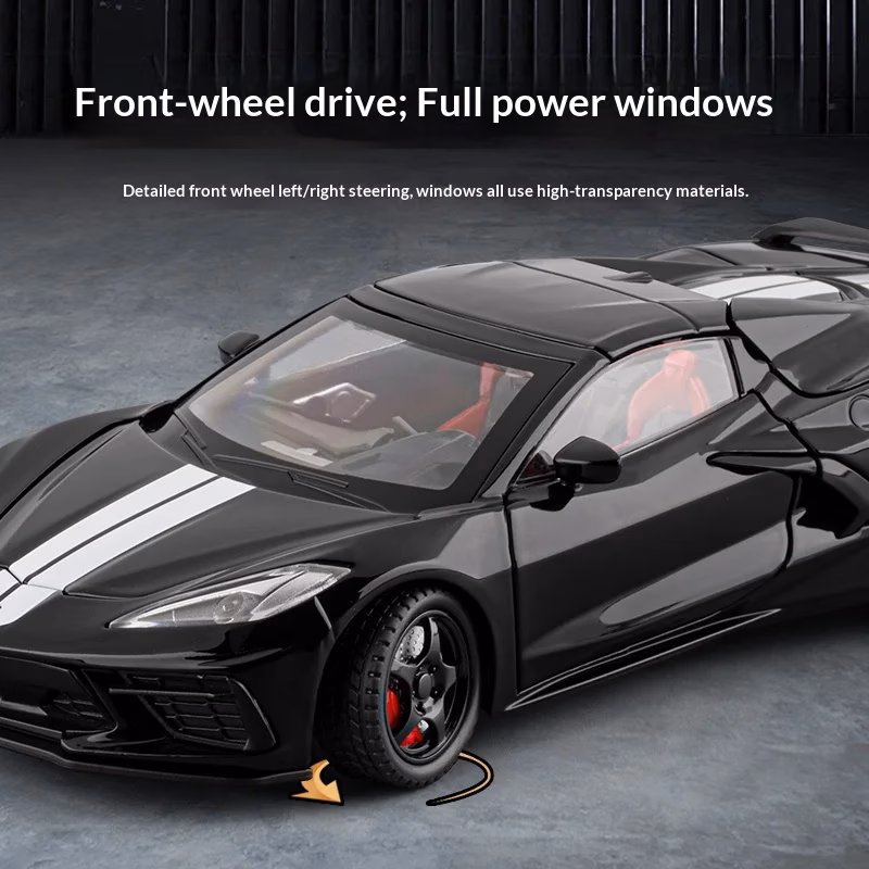 Corvette C8 Convertible 1:22 Scale Die-Cast Model - Image 5