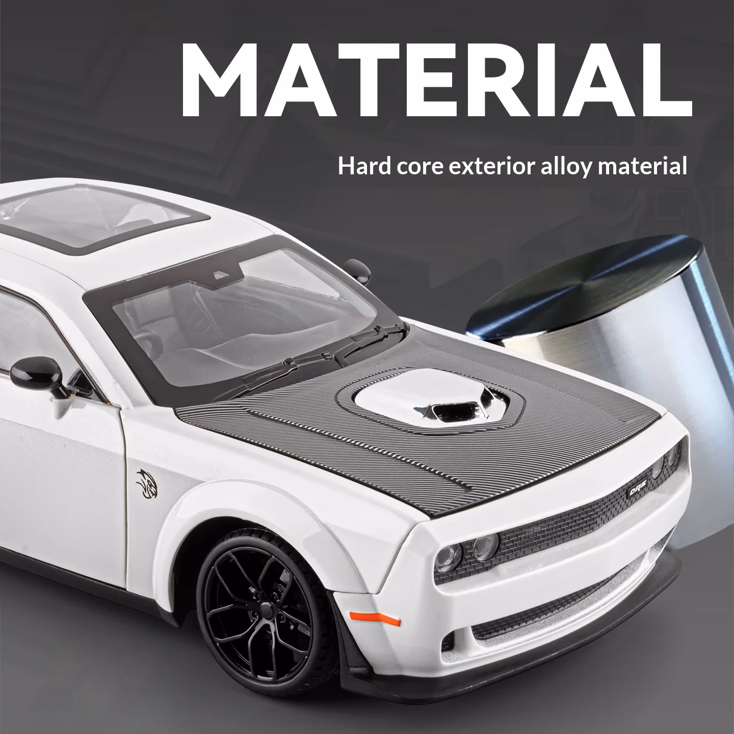 1/18 Die-Cast Hellcat Car Model - Black Finish - Image 3
