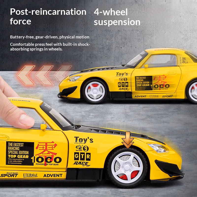 Honda S2000 1/22 Scale Diecast Model Car - Image 4