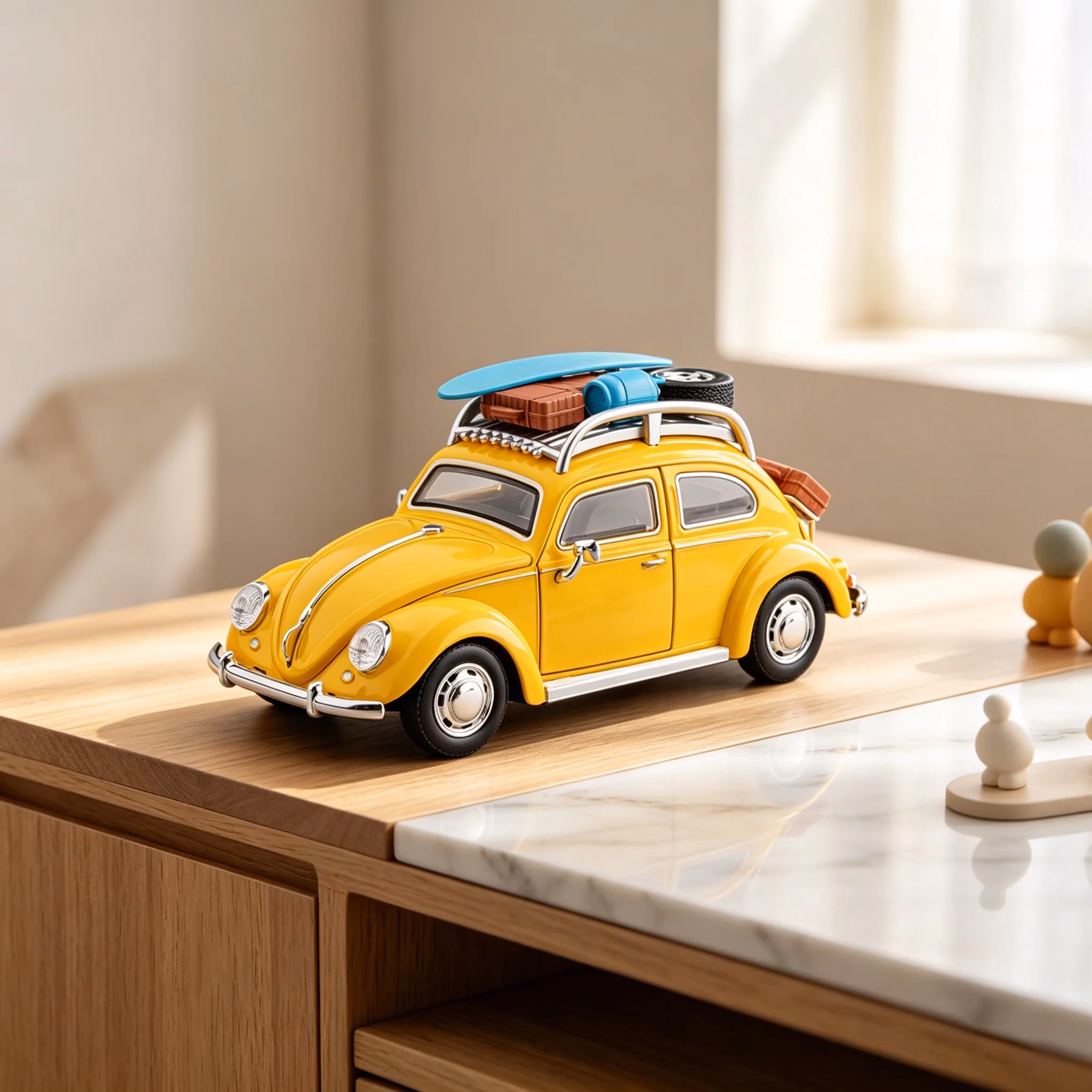 1/24 Scale Metal Die-Cast Retro Beetle Car Model