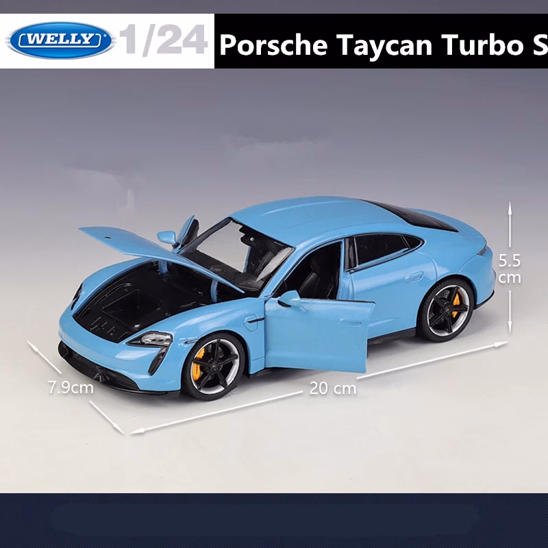 WELLY 1:24 Porsche Taycan Turbo S Model Car - Image 6